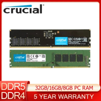 Original Crucial DDR5 5600 Memory RAM 32GB 16GB 4800MHz DDR4 8G 3200MHz RAM 288-Pin PC Desktop Computer Memory Module UDIMM