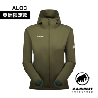 【Mammut 長毛象】GRANITE SO Hooded Jacket AF W 防潑水軟殼連帽外套 綠鬣蜥 女款 #1011-00332