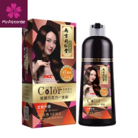 Permanent Red Black Hair Dye Shampoo Covering Gray Hair Hair Color Dye Shampoo Natural plant Essence Instant Hair Dyeing