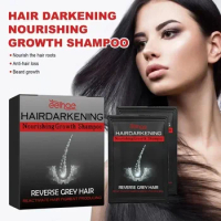 Black Hair Shampoo Fast Dye Grey White to Black Plant Essence Black Hair Color Dye Shampoo For Cover Gray White Beauty Health