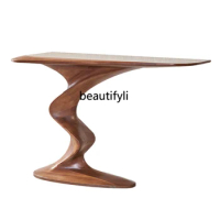 zq Modern Chinese Walnut Console 1.4 M Welcome Table Special-Shaped Console Tables Altar Side View Table