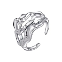 Japan and South Korea's best-selling s925 sterling silver fashion hip-hop opening small crowd cool style personality ring