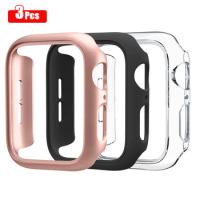 3pcs/lot PC Case For Apple Watch 45mm 41mm 38mm 42mm 40mm 44mm Matte Bumper Protective Case Frame for iWatch SE 8 7 6 5 4 3 2 1