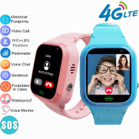 4G Smart Watch เด็ก SOS LBS WIFI ซิมการ์ดเครือข่าย Smartwatch สำหรับเด็กผู้หญิงกันน้ำ Real-Time Location Video Call Tracker ศัพท์
