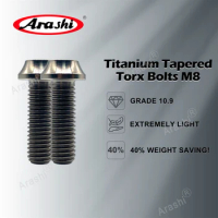 Arashi 4PCS M8 Bolts Titanium Motorsport Footrest Rearset Bolt Screw 25mm Cylindrical Head Torx Drive Motorcycle Accessories