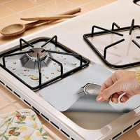 4Pcs Gas Stove Protectors Kitchen Reusable Burner Covers Mat Protector Cleaning Pad Liner Cover Top Gas Stove Protectors