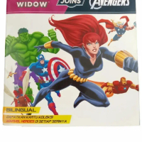 Buku cerita anak Marvel Black Widow Joins Avangers ( Bilingual) + Bonus kartu Marvel heroes Books