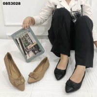 Sepatu Kerja Wanita Genny Flat 0853028 - Nyaman Dipakai Shoes Hitam Cewek