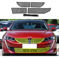 Car Front Grill Net Head Engine Protect Cover Anti-insect for Peugeot 508 2022 2023 2024 Water Tank Mesh Auto Kit Accessories