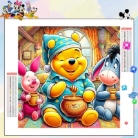 Disney Winnie The Pooh Diamond Embroidery Winnie Full Diamond Mosaic Eeyore Piglet Set Gift Art Home Decor