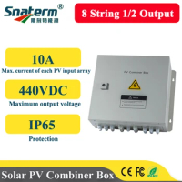8 strings array 1/2 output photovoltaic array combiner box over current protection for home solar system use