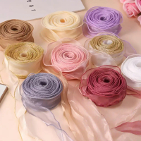4cm/ 9M FISH TAIL Ribbon Reben Riben Gift Satin Organza Mermaid Flower Bouquet Birthday Bunga Hadiah
