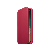 Apple 原廠 iPhone X Leather Folio 皮革雙面夾 (台灣公司貨)-莓果