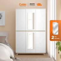 Cubic LUNA MILANO LP 3P Lemari Pakaian 3 Pintu / Lemari Baju / Wardrobe MILANO LP 3P+CERMIN