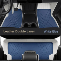 Custom Fit Car Accessories Floor Mat Interior Cowhide for 2019-2023 6 seats bmw x7 m50i Double Layers for all 3 rows