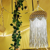 【May shop】ins北歐手工編織燈罩燈籠 吊燈摩洛哥露營裝飾燈 民族風 拍攝道具