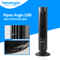 Kipas Angin USB Model Tower 2 Kecepatan Portable Desain Minimalis Tanpa Baling-Baling