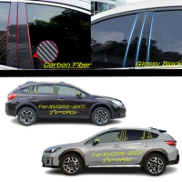 Car PC Material Pillar Post Cover Door Trim Window Molding Sticker Plate Accessories For Subaru XV 2012-2015-2017 2018 2019-2023