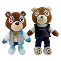 New Kanye Teddy Bear Plush Toy Cartoon Stuffed Animal Teddy Bear Doll Stuffed Soft Toy Graduation Teddy Bear Plushies Kids Gifts