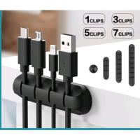 Karet holder kabel casan 3 5 7 lubang cable organizer klip kabel silikon gantungan kabel casan earph