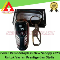 Paket Gantungan Kunci dan Cover Remote Scoopy 2023 Prestige Stylish AHM
