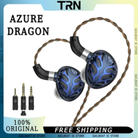 TRN Azure Dragon In-ear Earphones With Interchangeable Tuning Nozzles 14.6mm Flagship Planar Diaphra