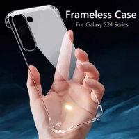 For Samsung Galaxy S24 S23 S22 S21 FE Plus Ultra Frameless Slim Clear Hard Back Cover Case For Samsung Galaxy S24Ultra S23Ultra