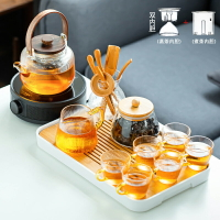 電陶爐煮茶玻璃壺蒸煮茶壺茶具煮茶爐燒水壺套裝家用提梁壺煮茶器
