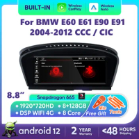 Android 12 CarPlay For BMW 3 5 Series E60 E61 E62 E63 E90 E91 E92 Auto Radio Multimedia Player GPS Stereo WIFI Head Unit DSP