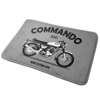 Commando 850 Made In England Entrance Door Mat Bath Mat Rug Commando 850 Classic Motorcycle British Motorcycle Brit Bike