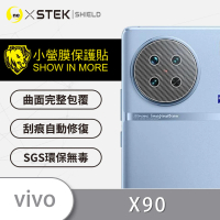 【o-one台灣製-小螢膜】vivo X90 精孔版鏡頭保護貼2入(CARBON款)