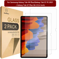 [2-PACK]-Mr.Shield Designed For Samsung Galaxy Tab S8 Plus/Galaxy Tab S7 FE 2021 / Galaxy Tab S7 Plus 5G (12.4 Inch)