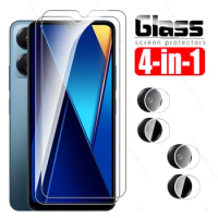 4-in-1 Glass For Xiaomi Poco C65 Tempered Glass Camera Lens Film Pofo Pocco C 65 65C PocoC65 4G 2023 6.74inch Screen Protector