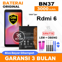 ( FREE BONUS ) FOR Baterai Batre Xiiomi Rdmi 6 / BN37 / 3000mAh Original
