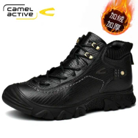 Camel Active New Snow Boots Protective and Wear-resistant Sole Man Boots Warm Comfortable Winter Walking Boots Big Size 38-46