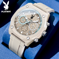 PLAYBOY Counter สินค้าแท้3060ใหม่เทปกาวแบบเรียบง่ายนาฬิกาควอตซ์ใหม่นาฬิกาสำหรับผู้ชายนาฬิกาสำหรับผู้ชายกันน้ำ30มม.