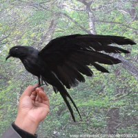 wholesale flying artificial black crows Easter Halloween ghosts party DIY decoration props cosplay exhibitions supplies