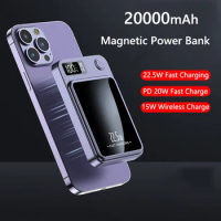 Magnetic Power Bank 20000mAh 15W Wireless Charger for iPhone 15 14 13 12 pro Huawei P60 Xiaomi OPPO PD 20W Fast Charge Powerbank