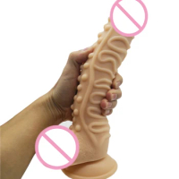 27*5CM Super Long Thick Huge Dildo Particle G-Spot Massage Suction Cup Dildo Realistic Texture Big Cock Dick Sex Toys For Women
