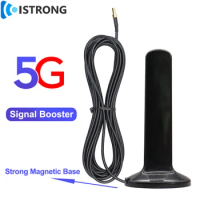 5G 4G 3G GSM Full-band Antenna 15dBi High Gain Long Range Omni Signal Booster Amplifier Magnetic Base TS9 for 5G CPE PRO Router