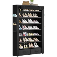 Tall Shoe Rack Dustproof Cabinet Large Capacity 8 Tier Shoe Organizer,32-40 Pairs of Shoes
