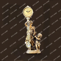 New European Style Living Room Antique Seat Pendulum Home Decoration Classical Craft Stand Desk &amp; Table Clocks Fashion Creative
