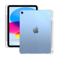 For iPad pro 11 2021 2020 2018, Air4 Air5 10.9", iPad Pro 12.9 2015 2017, 2018 - 2022 Silicone Airbag Transparent Cover Pen Slot