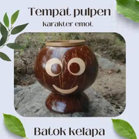tempat pulpen jualan di meja tempat pulpen batok kelapa keren tempat pulpen karakter emot aesthetic