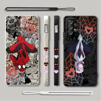 Square Liquid Cover Phone Case for Redmi Note 9 10 Pro 5G 7 8 10 12S 11S 12 9S 10T 11 Pro 9T Marvel Spiderman Fashion Art