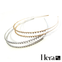 【Hera 赫拉】星光閃耀 滿鑽雙層簡約造型髮箍(魅影金)