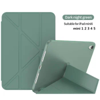 Case for iPad Mini 1 2 3 4 5 6 , Waterproof PU Leather Ultra Slim +Soft TPU Back Smart Cover for ipad Mini 6 2021 Coque Case