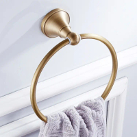 Bathroom towel Holder Bronze antique gold solid brass towel rack for Bathroom wall mounted towel rin