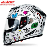 Jiekai Motorcycle Helmet Winter Full Face Motorcycle Electric Vehicle Double Mirror Helmet Full Helmet JK-310 Motorbike Helmet