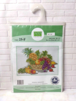 Paket Sulam Kristik Strimin Ori PINN 25-F Buah Fruit Tropical Anggur